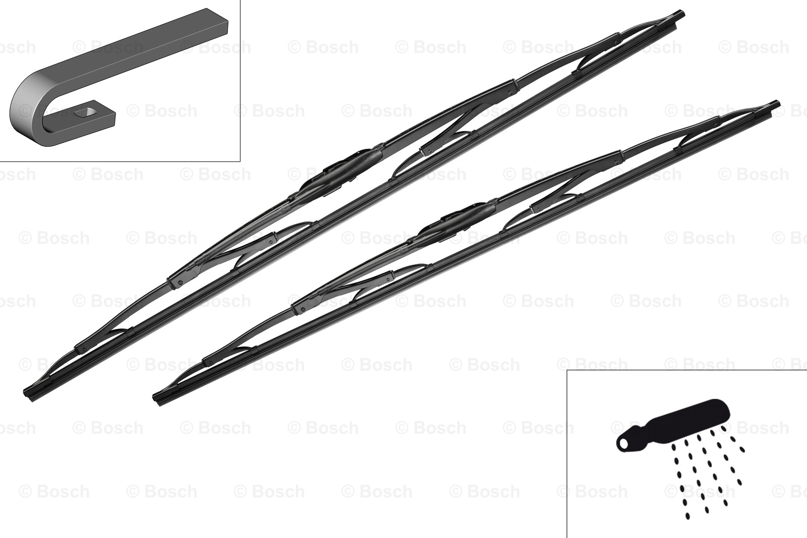 Щетки стеклоочистителя (к-кт) для Renault Master II 1999-2010 - Фото №1
