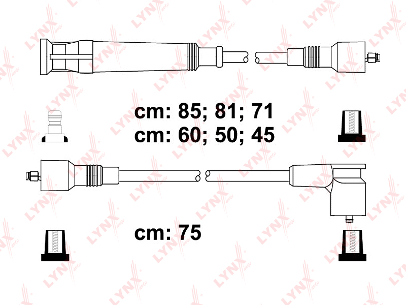 Провода высокого напряж. к-кт для BMW 7-серия E32 1986-1994 - Фото №1