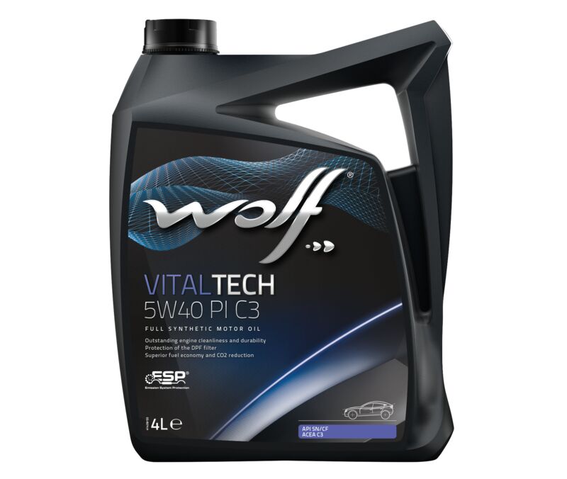 Масло моторное WOLF VITALTECH 5W40 PI C3 4L СИНТЕТИКА - Фото №1