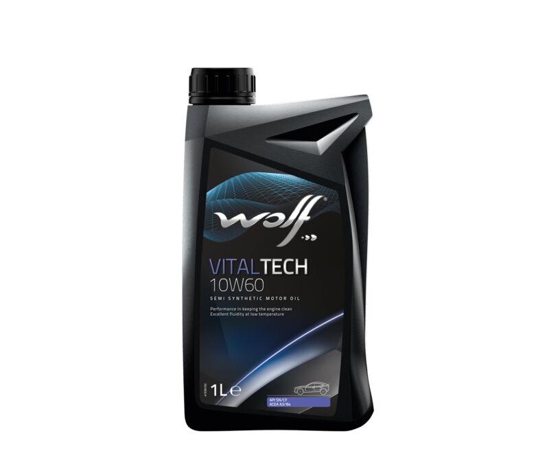 Масло моторное WOLF VITALTECH 10W60 1L ПОЛУСИНТЕТИКА - Фото №1