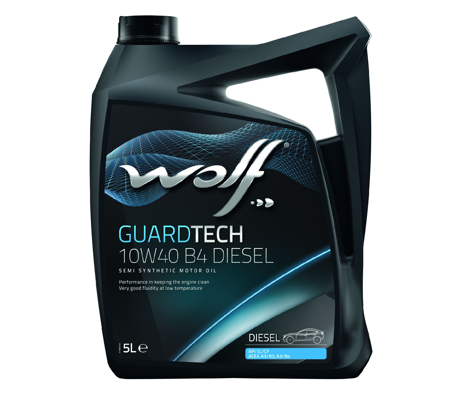 Масло моторное WOLF GUARDTECH 10W40 B4 DIESEL 5L ПОЛУСИНТЕТИКА - Фото №1