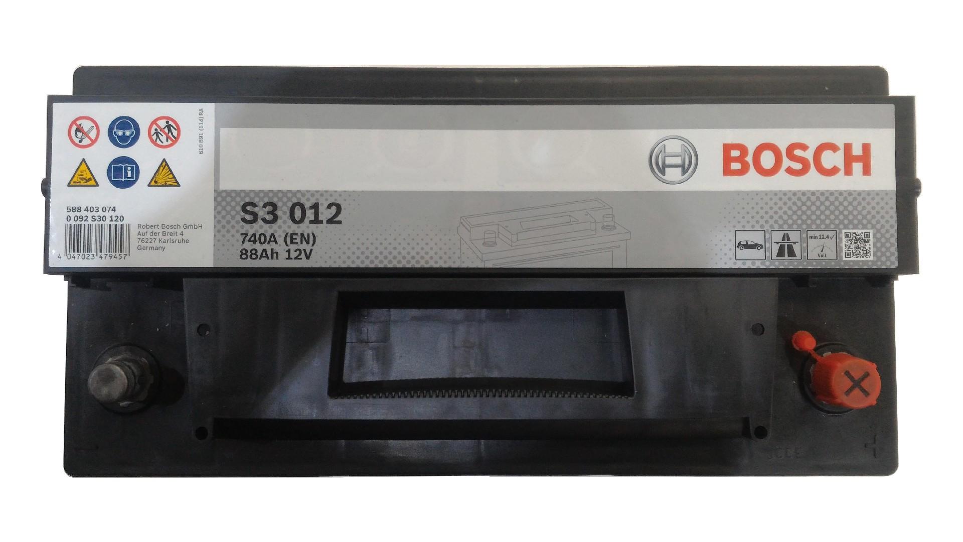 Аккумулятор 353x175x175 740A (-+) ЕВРО АКБ BOSCH S3 88 AH (0092S30120) - Фото №1