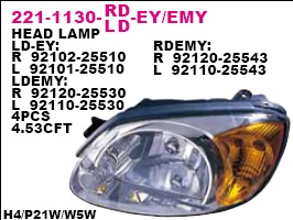 Фара левая для Hyundai Accent II (+ТАГАЗ) 2000-2012 - Фото №1
