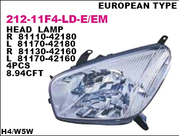 Фара левая для Toyota RAV 4 2000-2005 - Фото №1