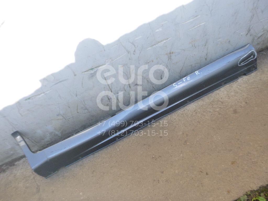 Накладка на порог (наружная) для Hyundai Santa Fe (SM)/ Santa Fe Classic 2000-2012 - Фото №1
