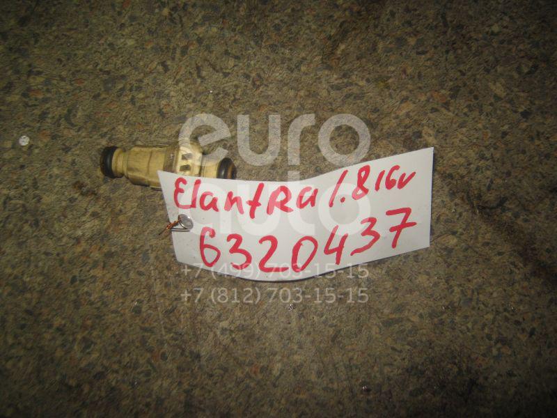 Форсунка инжекторная электрическая для Hyundai,Kia Elantra 2000-2006;Matrix 2001-2010;Coupe (GK) 2002-2009;Tucson 2004-2010;Cerato 2004-2008;Sportage 2004-2010;Elantra 2006-2011;Trajet 2000-2009;Santa Fe (CM) 2006-2012;Ceed 2007-2012;Carens 2002-2006 - Фото №1