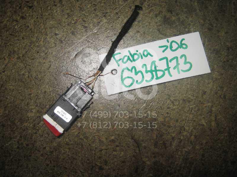 Кнопка аварийной сигнализации для Skoda Fabia 1999-2006;Transporter T5 2003-2015 - Фото №1
