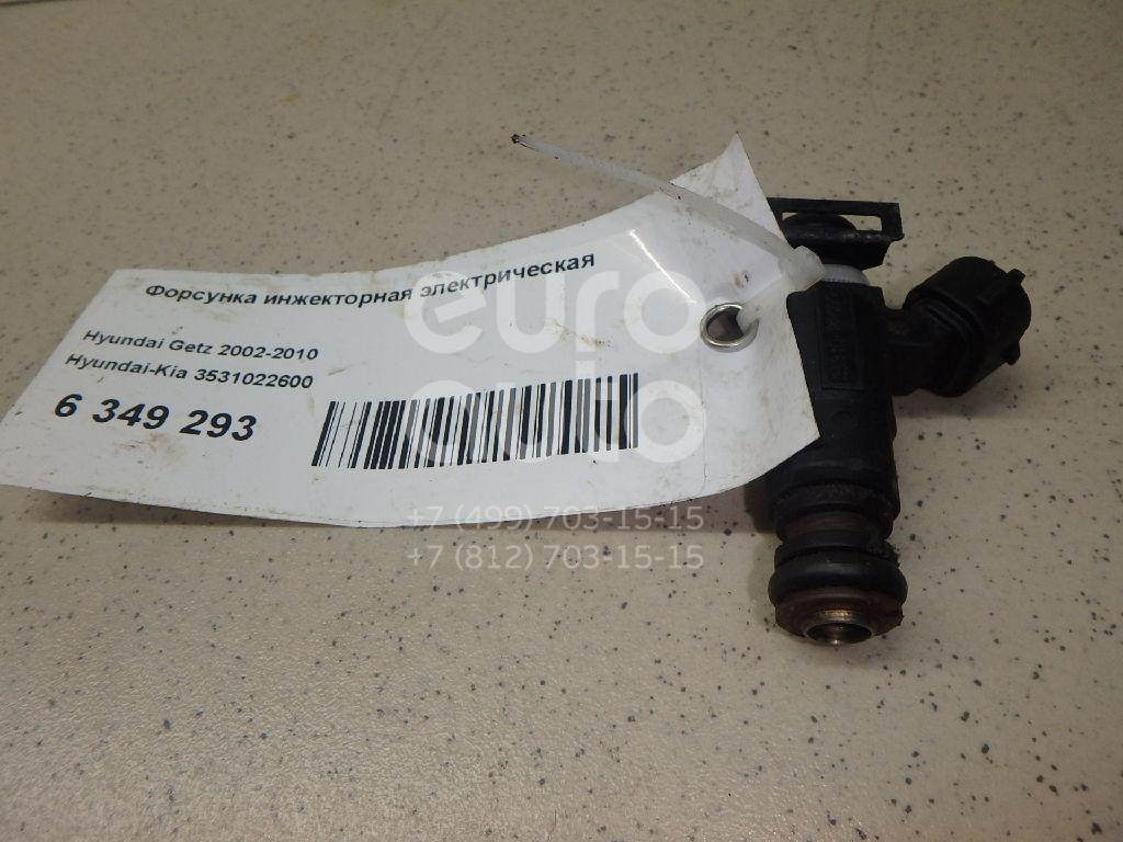 Форсунка инжекторная электрическая для Hyundai,Kia Getz 2002-2010;Coupe (RD) 1996-2002;Elantra 2000-2005;Matrix 2001-2010;Coupe (GK) 2002-2009;Cerato 2004-2008;Accent II (+ТАГАЗ) 2000-2012 - Фото №1