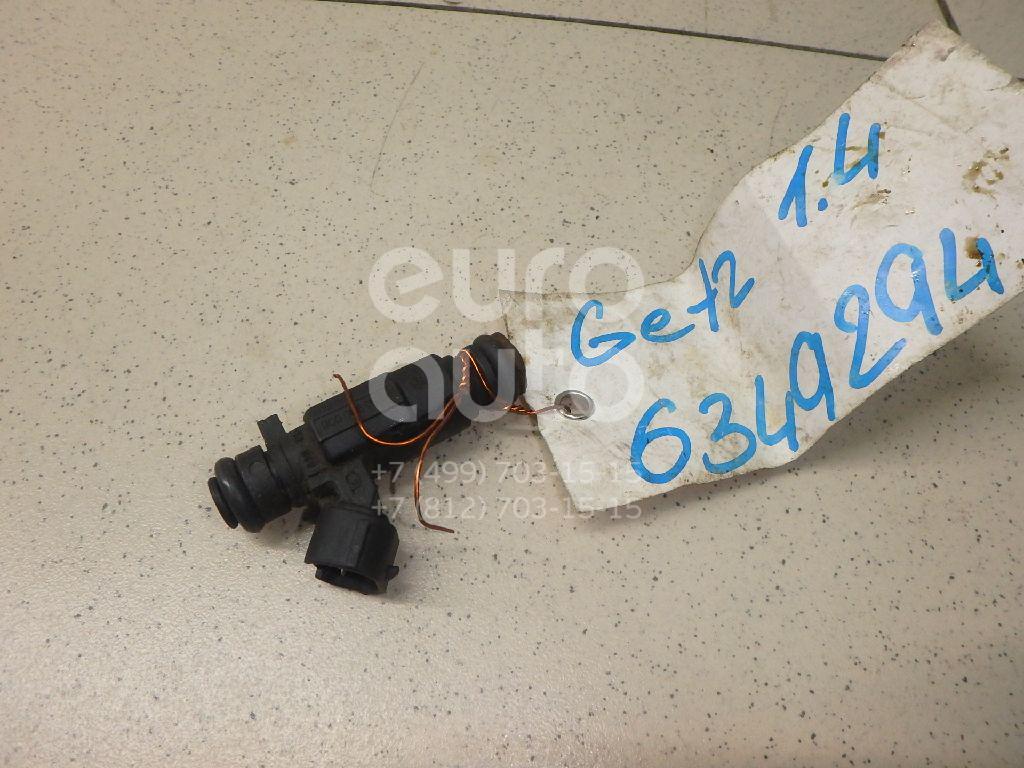 Форсунка инжекторная электрическая для Hyundai,Kia Getz 2002-2010;Coupe (RD) 1996-2002;Elantra 2000-2005;Matrix 2001-2010;Coupe (GK) 2002-2009;Cerato 2004-2008;Accent II (+ТАГАЗ) 2000-2012 - Фото №1