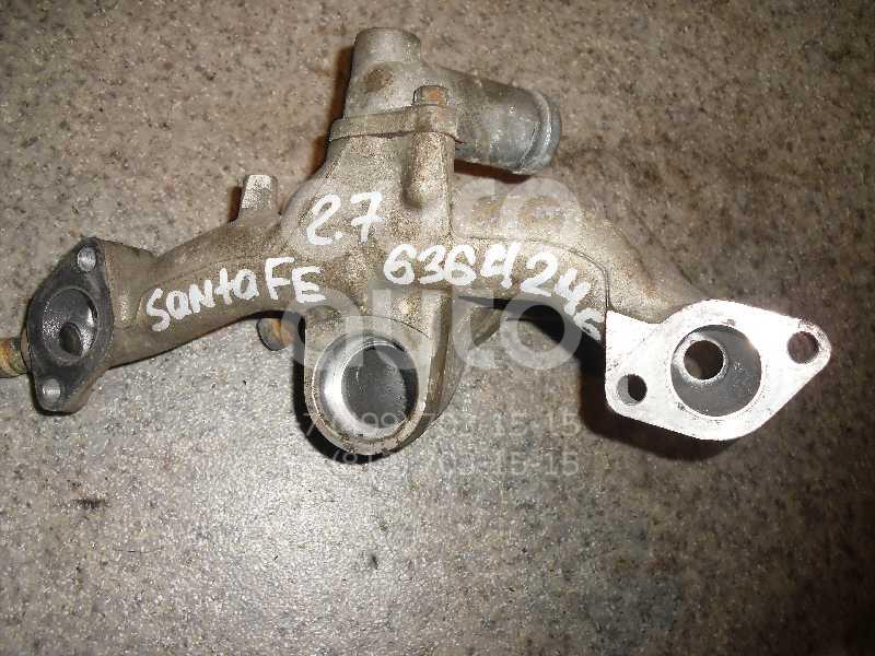 Корпус термостата для Hyundai,Kia Santa Fe (SM)/ Santa Fe Classic 2000-2012;Coupe (GK) 2002-2009;Sonata IV (EF)/ Sonata Tagaz 2001-2012;Tucson 2004-2010;Sportage 2004-2010;Magentis 2000-2005 - Фото №1