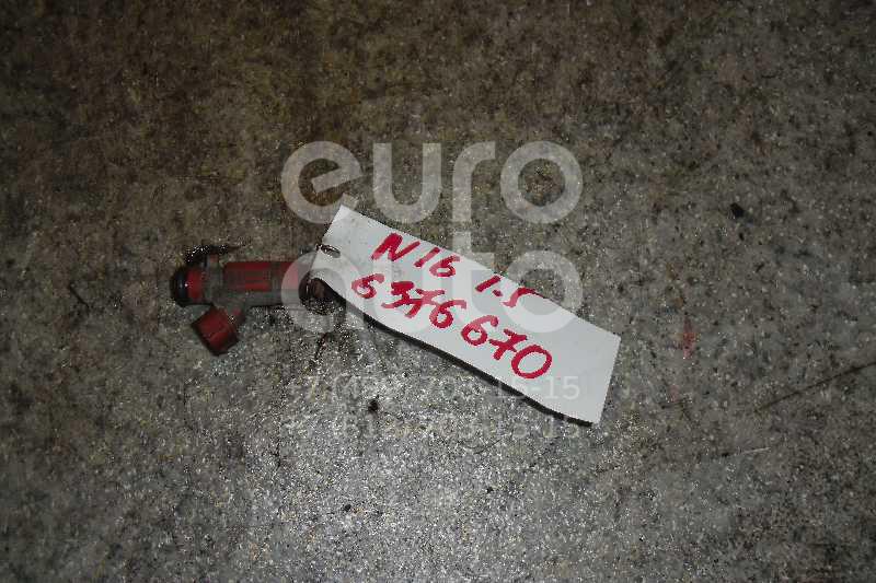 Форсунка инжекторная электрическая для Nissan Almera N16 2000-2006;Primera WP11E 1998-2001;Primera P11E 1996-2002;Almera Tino 2000-2006;Primera P12E 2002-2007 - Фото №1