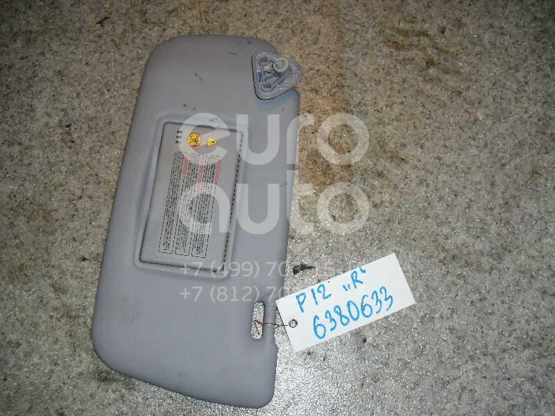 Козырек солнцезащитный (внутри) для Nissan Primera P12E 2002-2007 - Фото №1