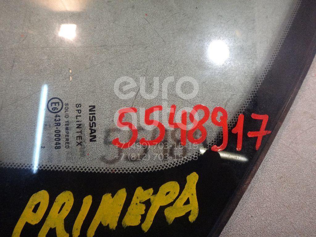 Стекло двери задней левой (форточка) для Nissan Primera P12E 2002-2007 - Фото №1