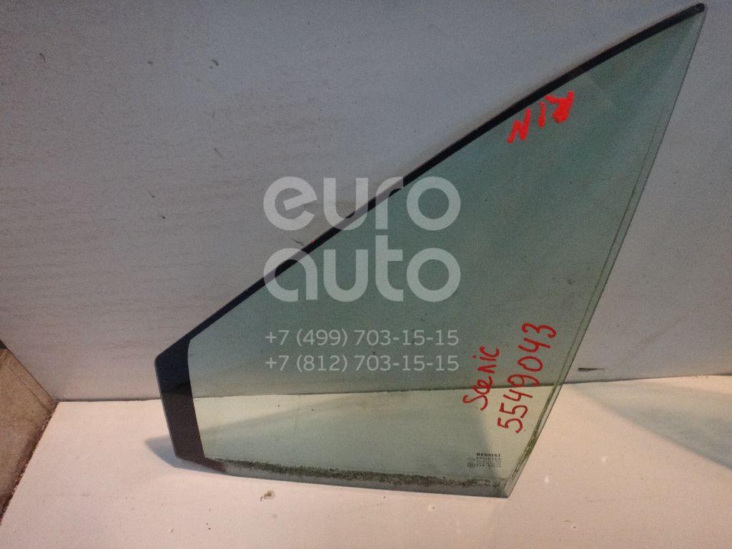 Стекло двери передней левой (форточка) для Renault Scenic II 2003-2009 - Фото №1