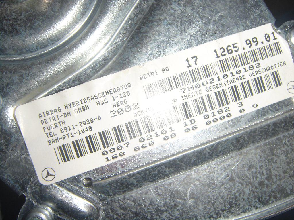 Подушка безопасности пассажирская (в торпедо) для Mercedes Benz VANEO W414 2001-2006;A140/160 W168 1997-2004 - Фото №1