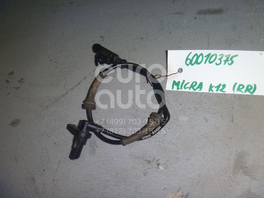 Датчик ABS задний правый для Nissan Micra (K12E) 2002-2010;Note (E11) 2006-2013 - Фото №1