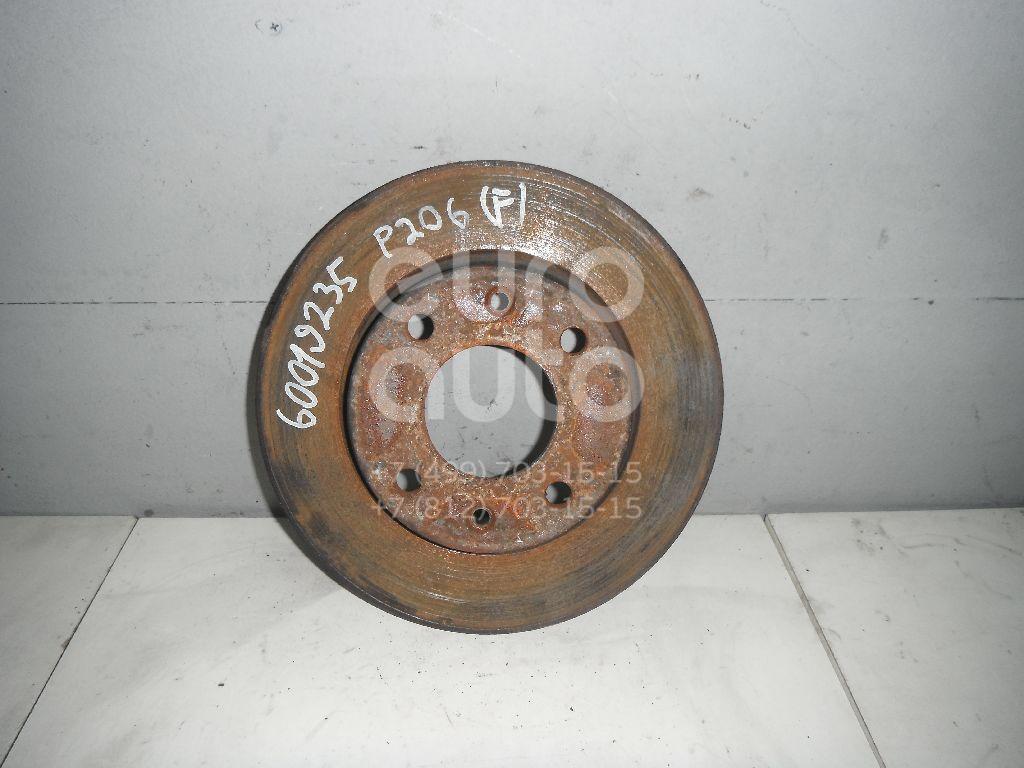 Диск тормозной передний не вентилируемый для Peugeot,Citroen 206 1998-2012;Xsara 1997-2000;306 1993-2003 - Фото №1