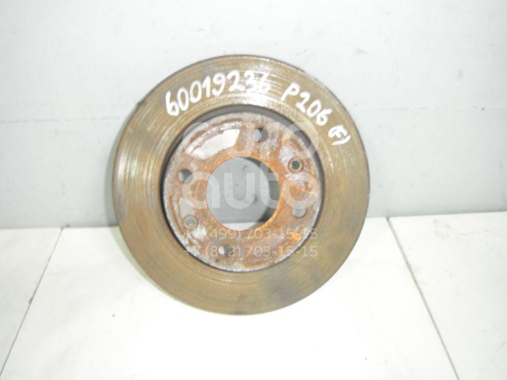 Диск тормозной передний не вентилируемый для Peugeot,Citroen 206 1998-2012;Xsara 1997-2000;306 1993-2003 - Фото №1