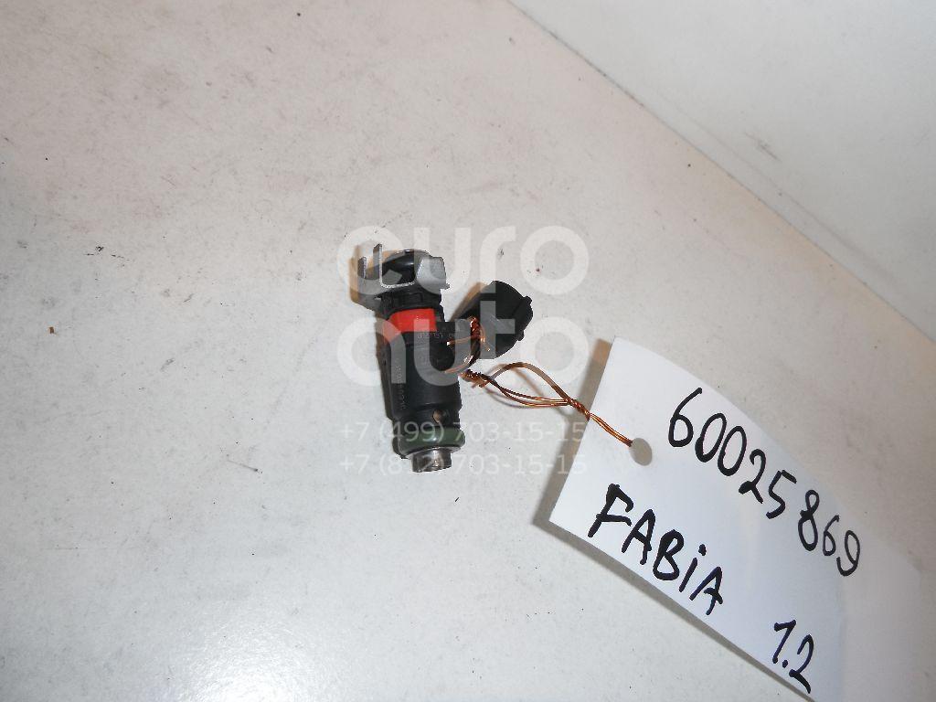 Форсунка инжекторная электрическая для Skoda,VW,Seat Fabia 2007-2015;Fabia 1999-2007;Polo 2001-2009;Ibiza V 2008>;Roomster 2006-2015;Polo (HB) 2009> - Фото №1