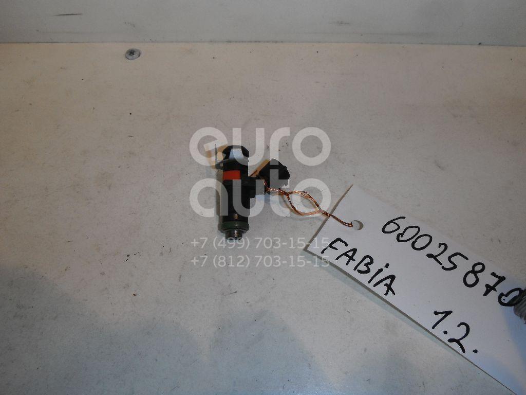 Форсунка инжекторная электрическая для Skoda,VW,Seat Fabia 2007-2015;Polo 2001-2009;Ibiza V 2008>;Roomster 2006-2015;Polo (HB) 2009> - Фото №1