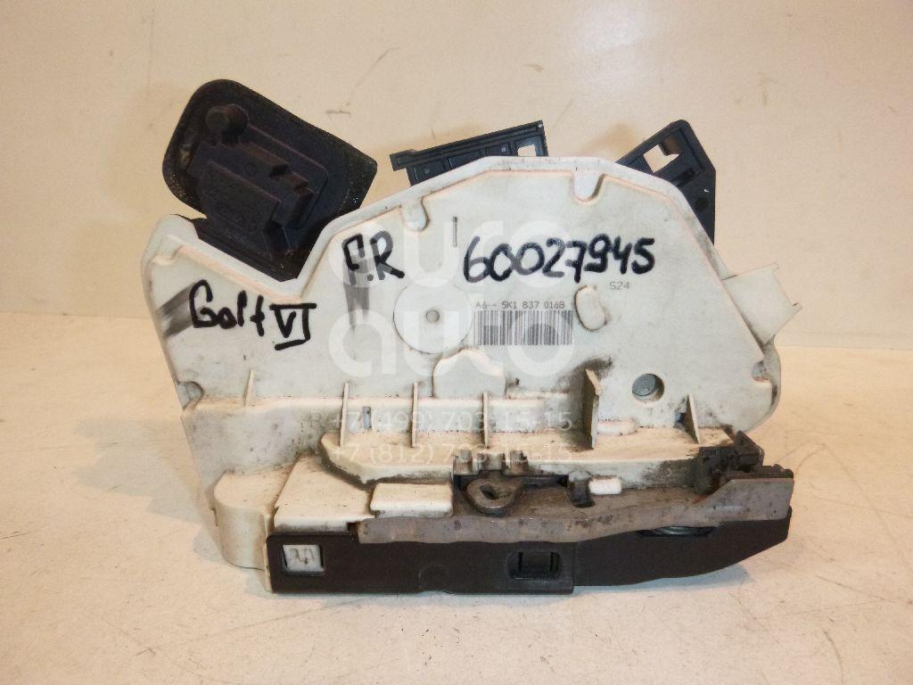 Замок двери передней правой для VW,Skoda,Seat Golf VI 2009-2013;Yeti 2009>;Polo (Sed RUS) 2011>;Jetta 2011>;Sharan 2010-2015;Alhambra 2010>;New Beetle 2012>;Golf VII 2012> - Фото №1