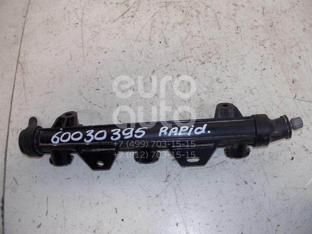 Рейка топливная (рампа) для Skoda,VW,Seat Rapid 2013>;Fabia 1999-2006;Polo 2001-2009;Ibiza V 2008>;Fabia 2007-2015;Roomster 2006-2015;Cordoba 2003-2008;Ibiza IV 2002-2008;Polo (HB) 2009> - Фото №1