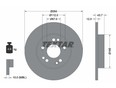 Диск тормозной TEXTAR W124 1984-1993 Диск тормозной TEXTAR W124 1984-1993