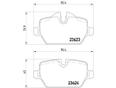Колодки тормозные задние дисковые к-кт 1-serie E87/E81 2004-2011