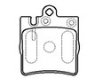 Колодки тормозные дисковые BENZ W210 W210 E-Klasse 2000-2002 Колодки тормозные дисковые BENZ W210 W210 E-Klasse 2000-2002