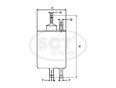 Фильтр топливный Mercedes W168 1,4-2,1 A140/160 W168 1997-2004 Фильтр топливный Mercedes W168 1,4-2,1 A140/160 W168 1997-2004
