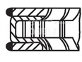 Кольца поршневые к-кт на 1 цилиндр W251 R-Klasse 2005-2017