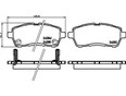 Колодки тормозные передние к-кт Mazda 2 (DE) 2007-2014