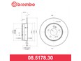 Диск тормозной задний 08.5178.30 (278х9) 5 отв W210 E-Klasse 2000-2002 Диск тормозной задний 08.5178.30 (278х9) 5 отв W210 E-Klasse 2000-2002
