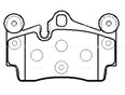 Колодки тормозные задние дисковые к-кт Cayenne 2003-2010