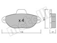 Колодки тормозные передние к-кт Punto II (188) 1999-2010