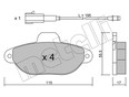Колодки тормозные передние к-кт Punto II (188) 1999-2010