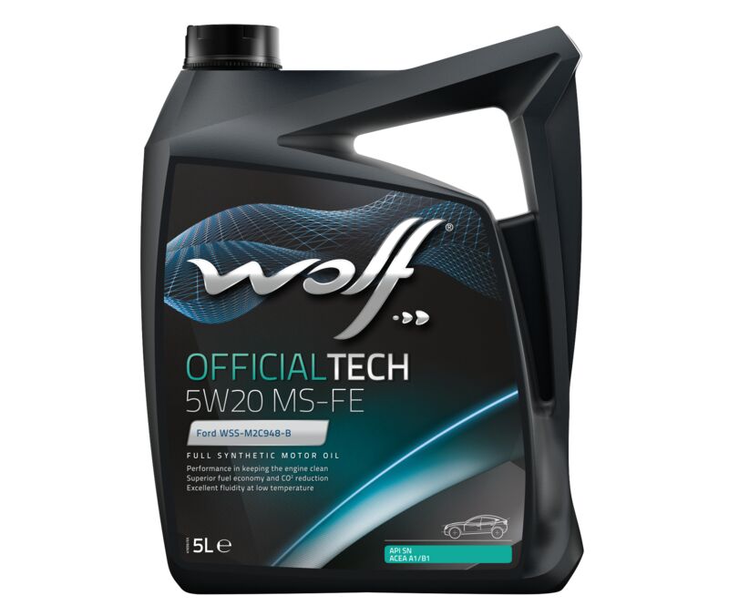Масло моторное WOLF OFFICIALTECH 5W20 MS-FE 5L СИНТЕТИКА - Фото №1