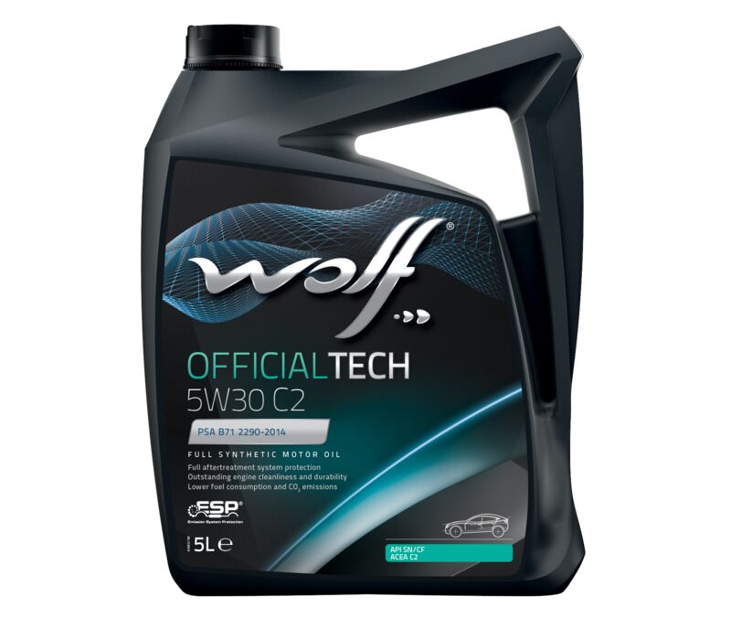 Масло моторное WOLF OFFICIALTECH 5W30 C2 5L СИНТЕТИКА - Фото №1