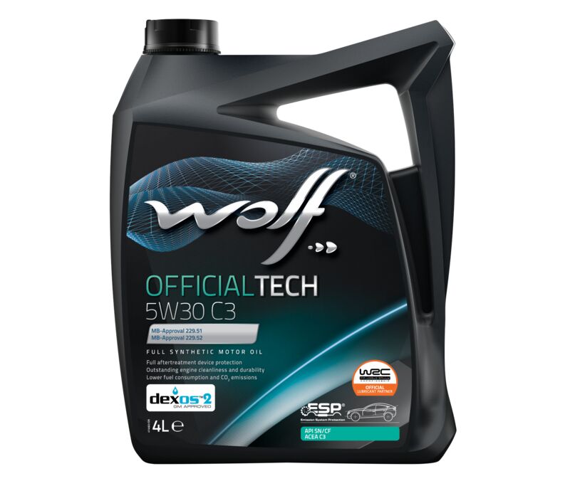 Масло моторное WOLF OFFICIALTECH 5W30 C3 4L СИНТЕТИКА - Фото №1
