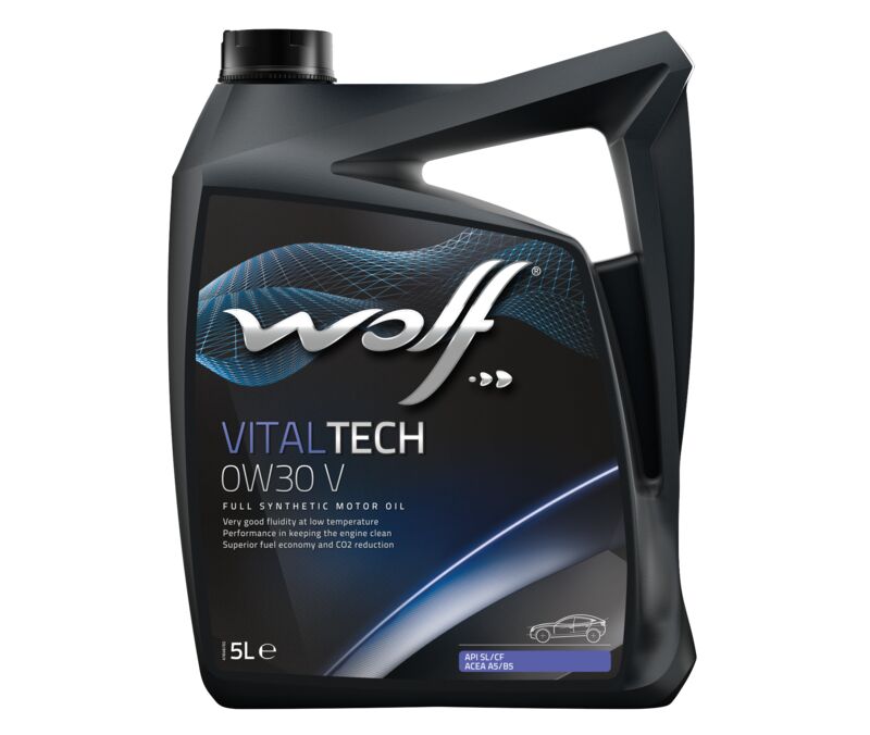 Масло моторное WOLF VITALTECH 0W30 V 5L СИНТЕТИКА - Фото №1