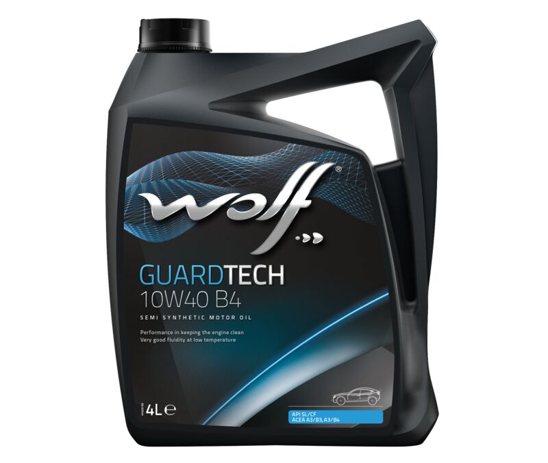 Масло моторное WOLF GUARDTECH 10W40 B4 4L ПОЛУСИНТЕТИКА - Фото №1