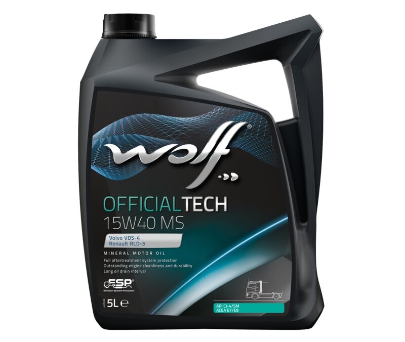 Масло моторное WOLF OFFICIALTECH 15W40 MS 5L МИНЕРАЛЬНОЕ - Фото №1
