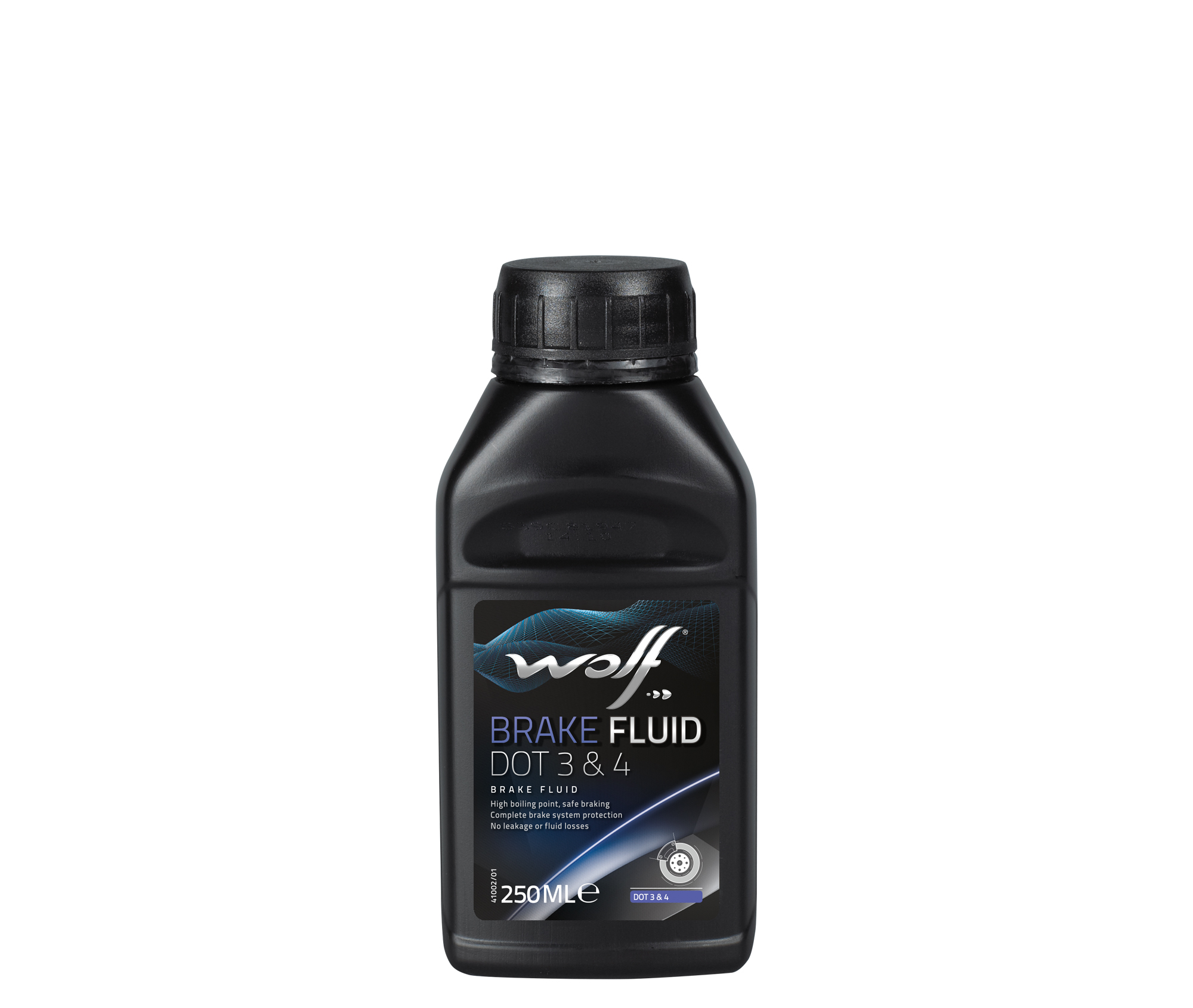 Жидкость тормозная WOLF DOT 3, DOT 4 250ML - Фото №1