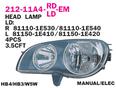 Фара левая TOYOTA COROLLA E11 10/99-11/01 Фара левая TOYOTA COROLLA E11 10/99-11/01